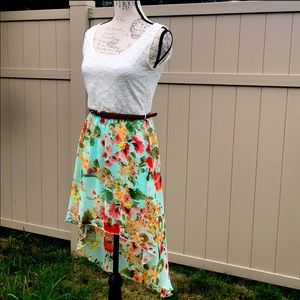 Hi/low floral dress